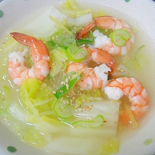 生姜風味・春雨と海老のスープ